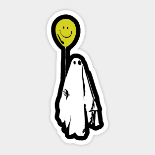 Scary ghost with balloon Sticker